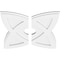 Ekena Millwork Cosmo Architectural Grde PVC Contemporary Ceiling Medallion, Two Piece, 18"OD x 3"ID x 6 3/4"C x 1"P CMP18CM2-03000 - alternate 2